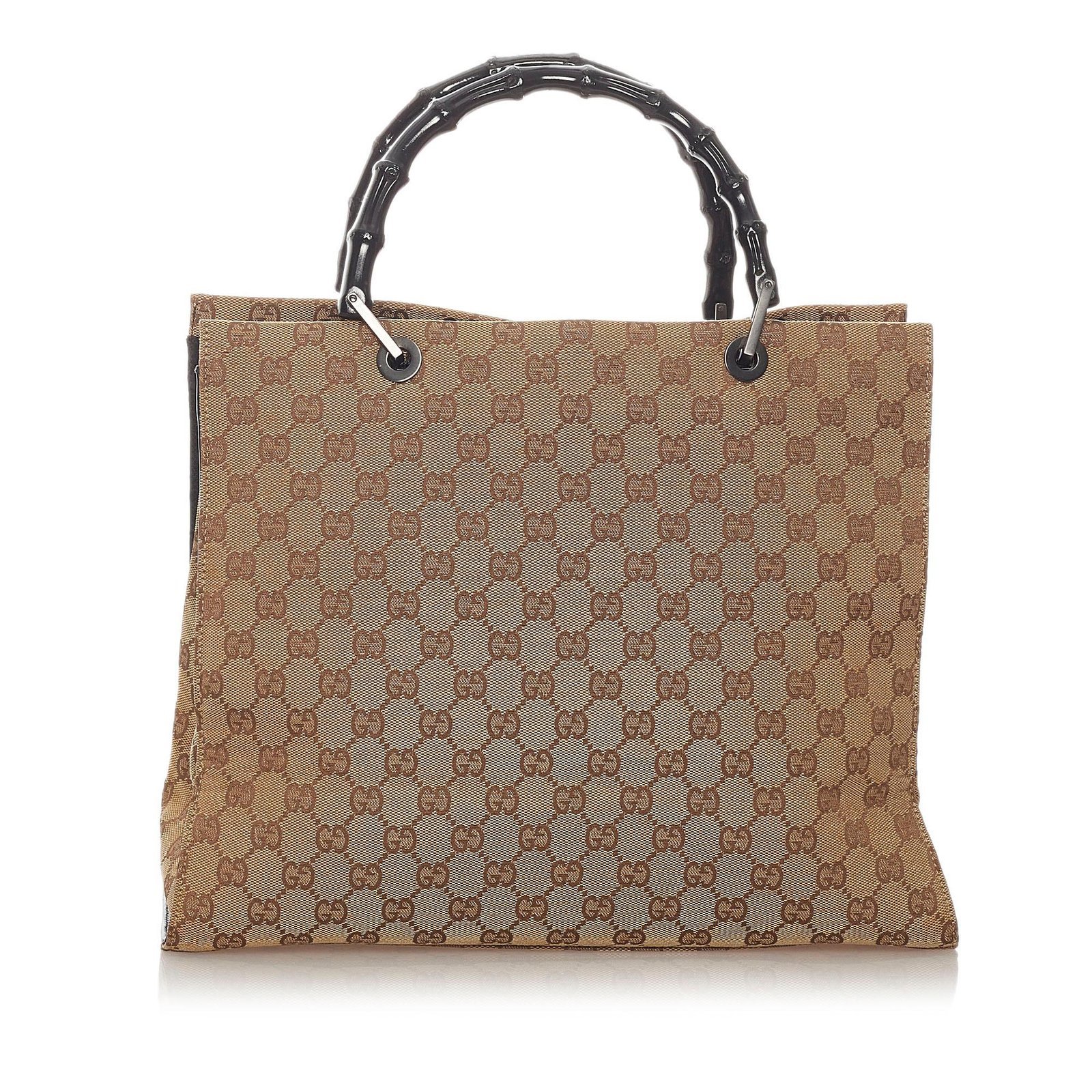 Gucci Bamboo GG Canvas Tote Bag