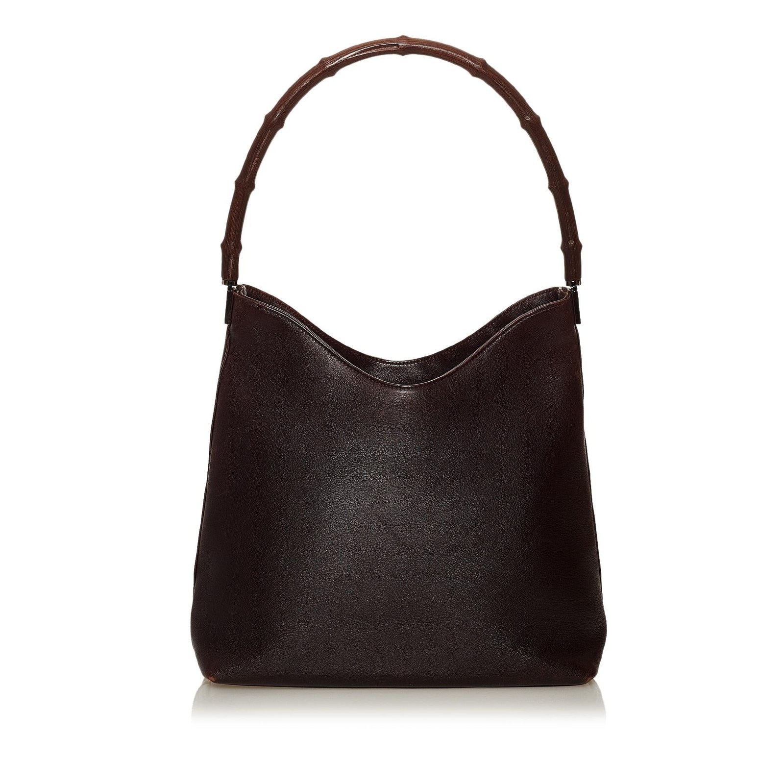 Gucci Bamboo Leather Shoulder Bag - Image 3