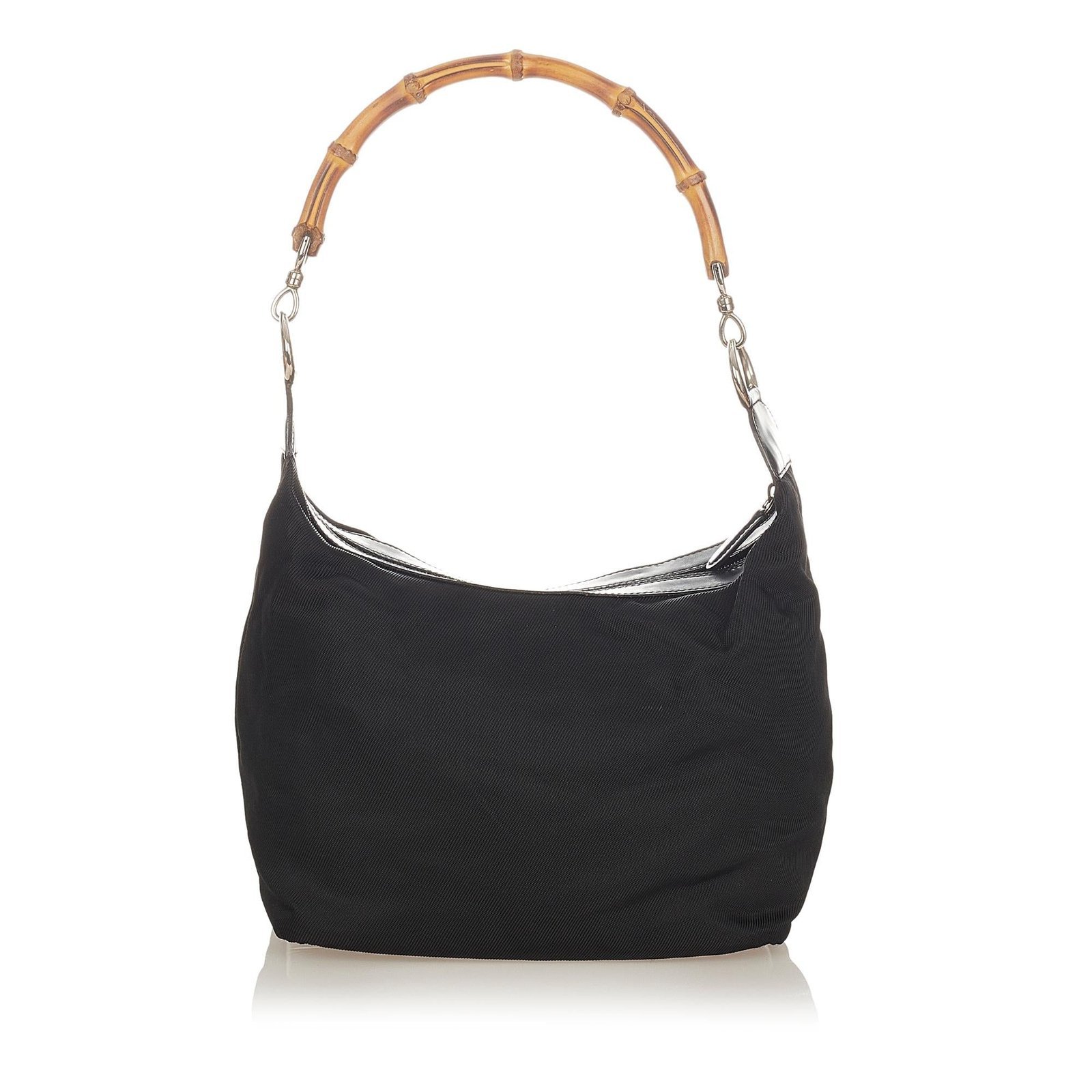 Gucci Bamboo Nylon Shoulder Bag - Image 3