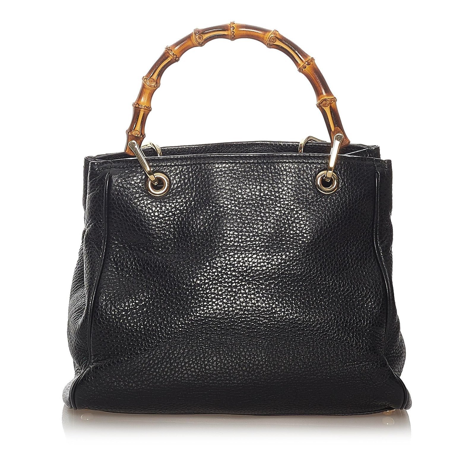 Gucci Bamboo Shopper Leather Handbag - Image 3