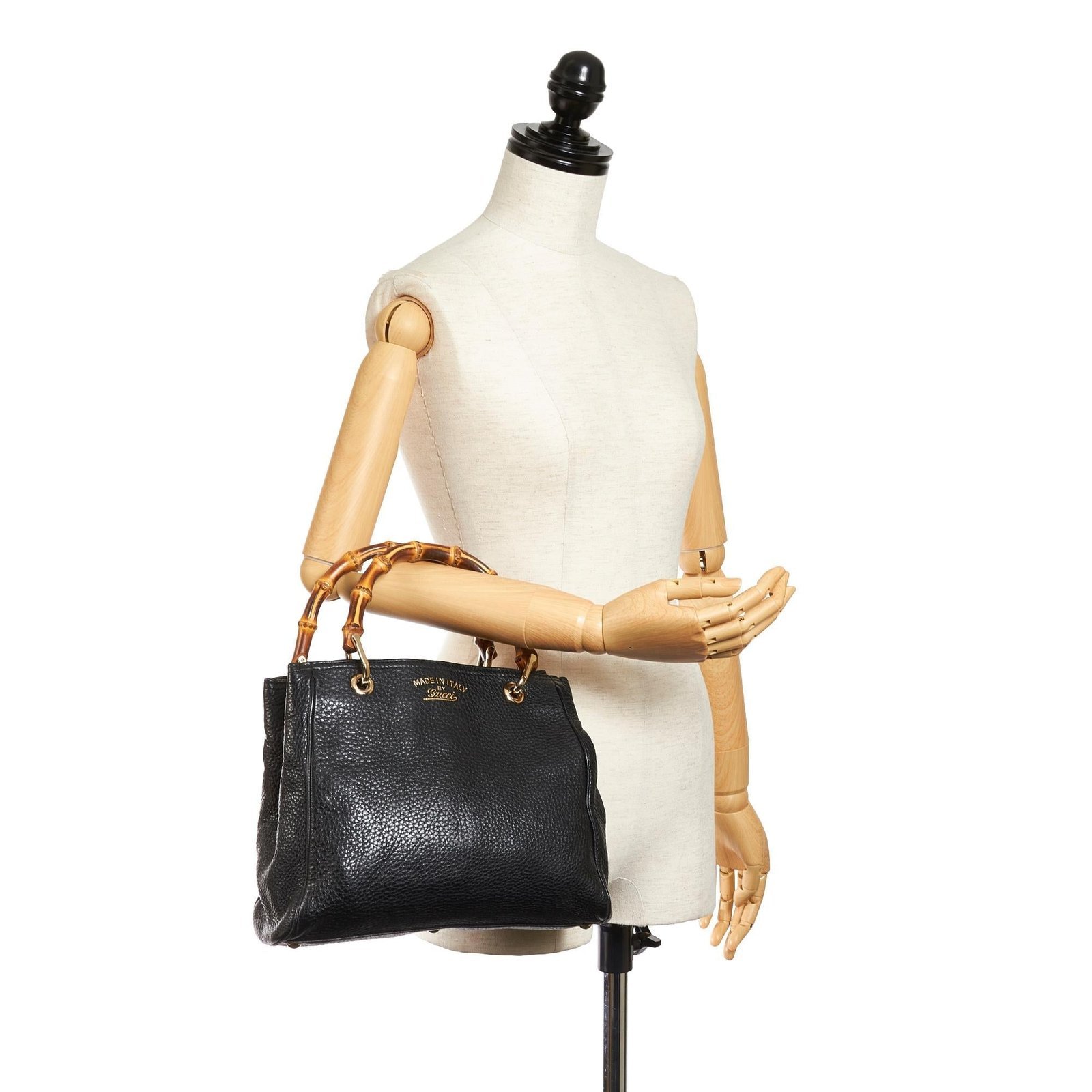 Gucci Bamboo Shopper Leather Handbag - Image 5