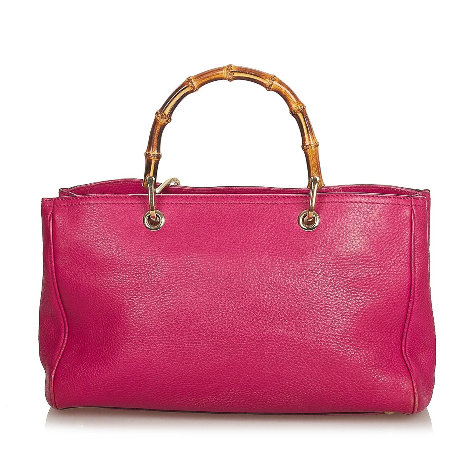 Gucci Bamboo Shopper Leather Satchel - Image 3