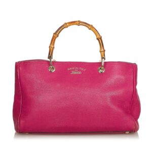 Gucci Bamboo Shopper Leather Satchel