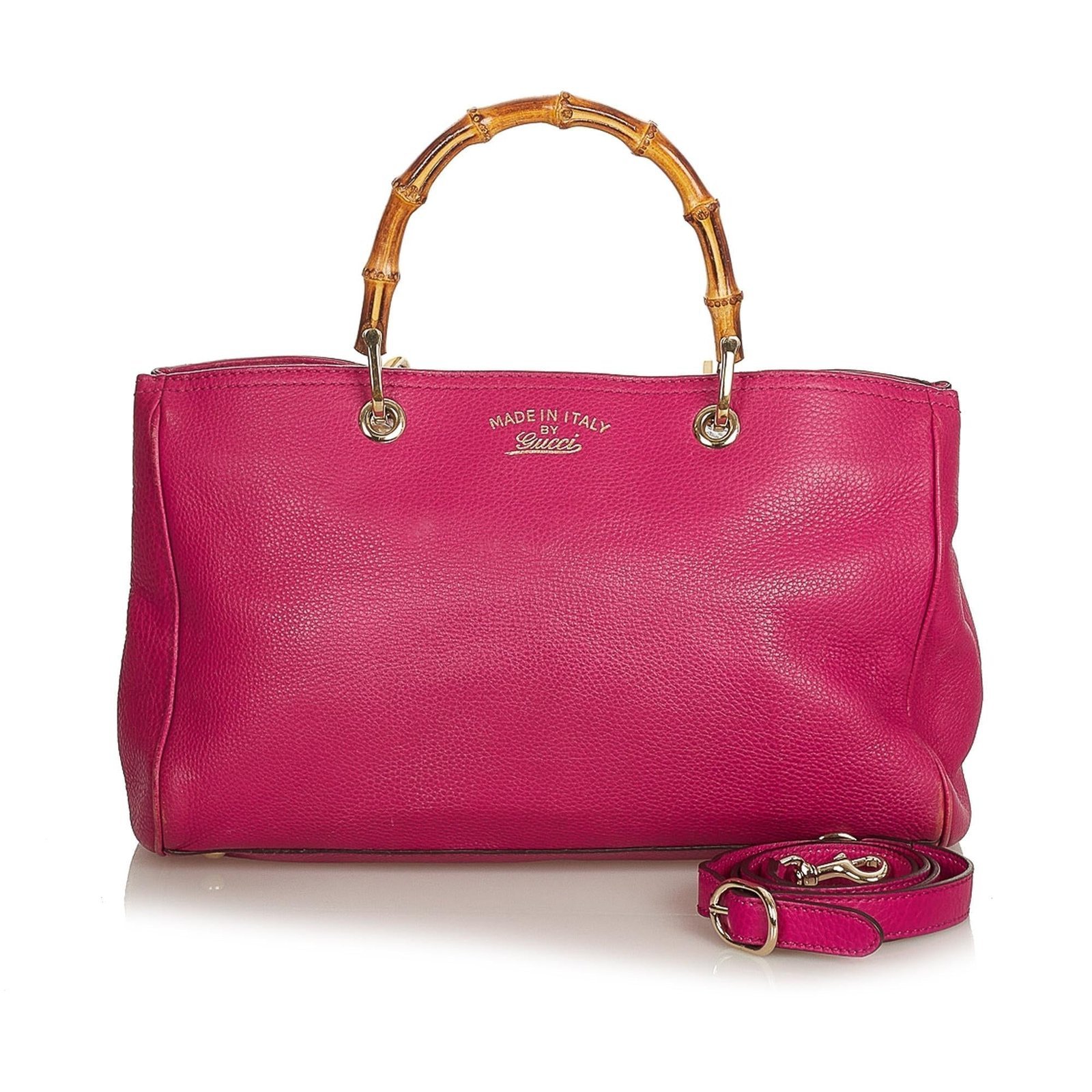 Gucci Bamboo Shopper Leather Satchel - Image 5