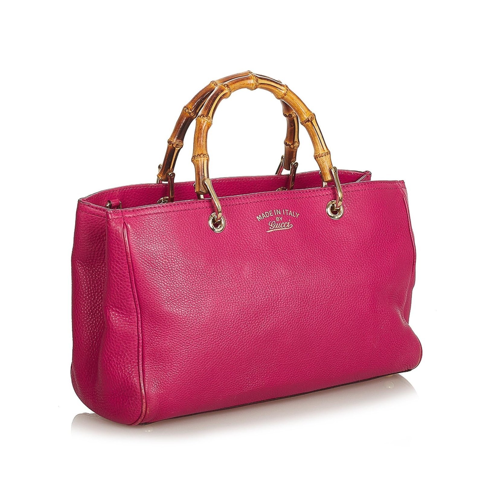 Gucci Bamboo Shopper Leather Satchel - Image 2