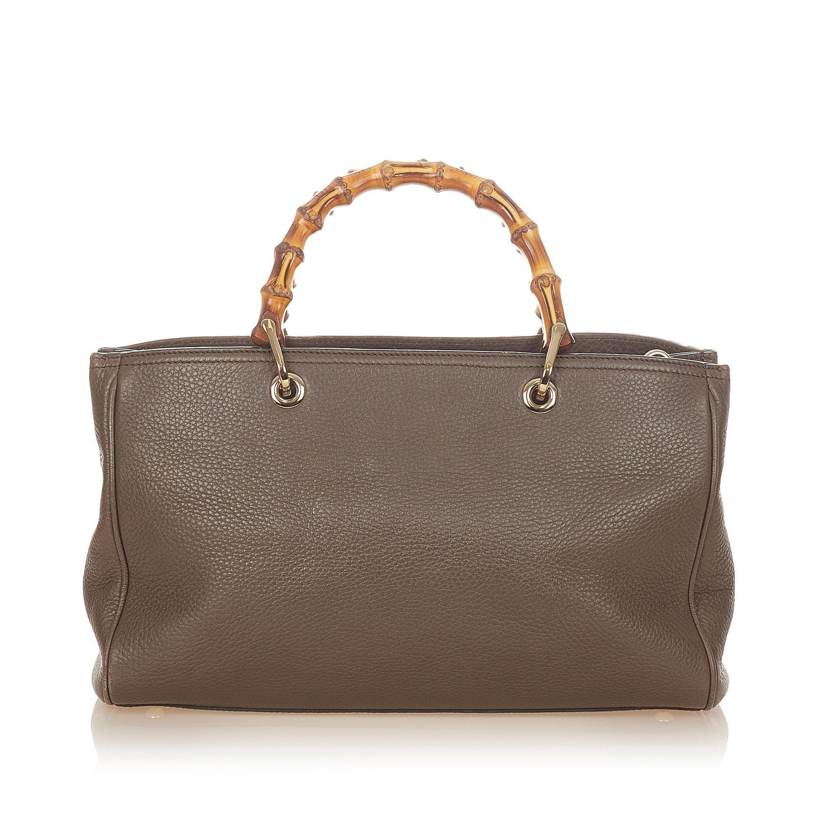 Gucci Bamboo Shopper Leather Satchel - Image 3