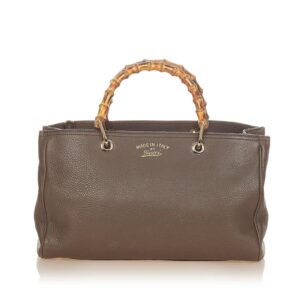 Gucci Bamboo Shopper Leather Satchel