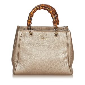 Gucci Bamboo Shopper Leather Satchel