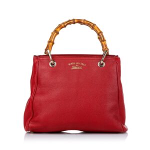 Gucci Bamboo Shopper Leather Satchel
