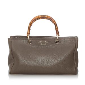 Gucci Bamboo Shopper Leather Satchel