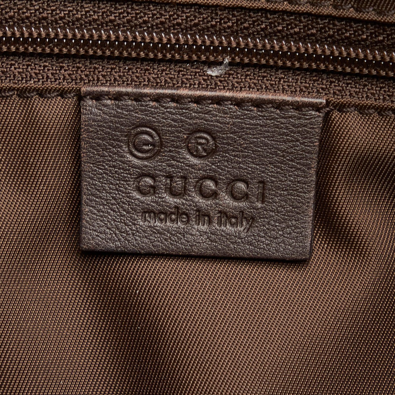 Gucci Canvas Boston Bag - Image 7