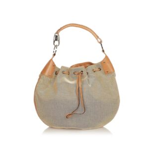 Gucci Canvas Drawstring Hobo Bag