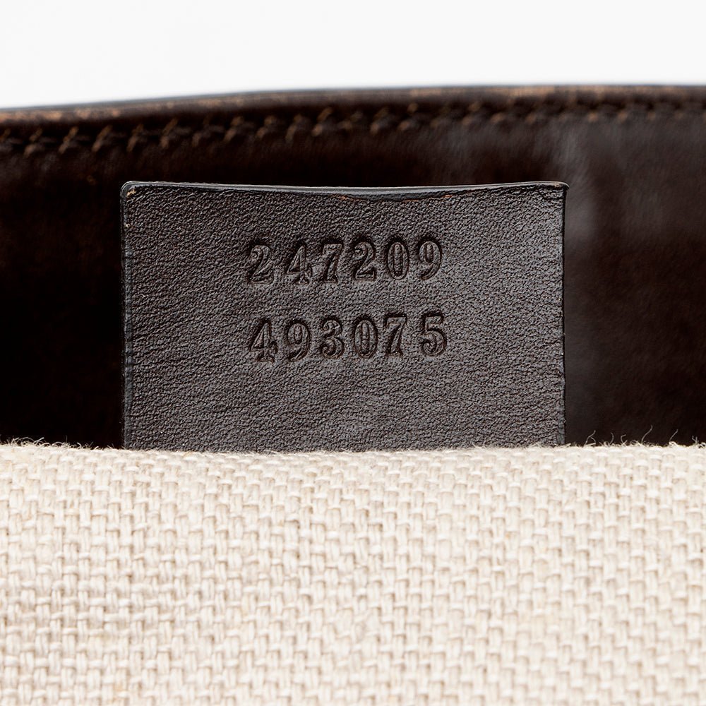 Gucci Canvas Leather Craft Tote - Image 6