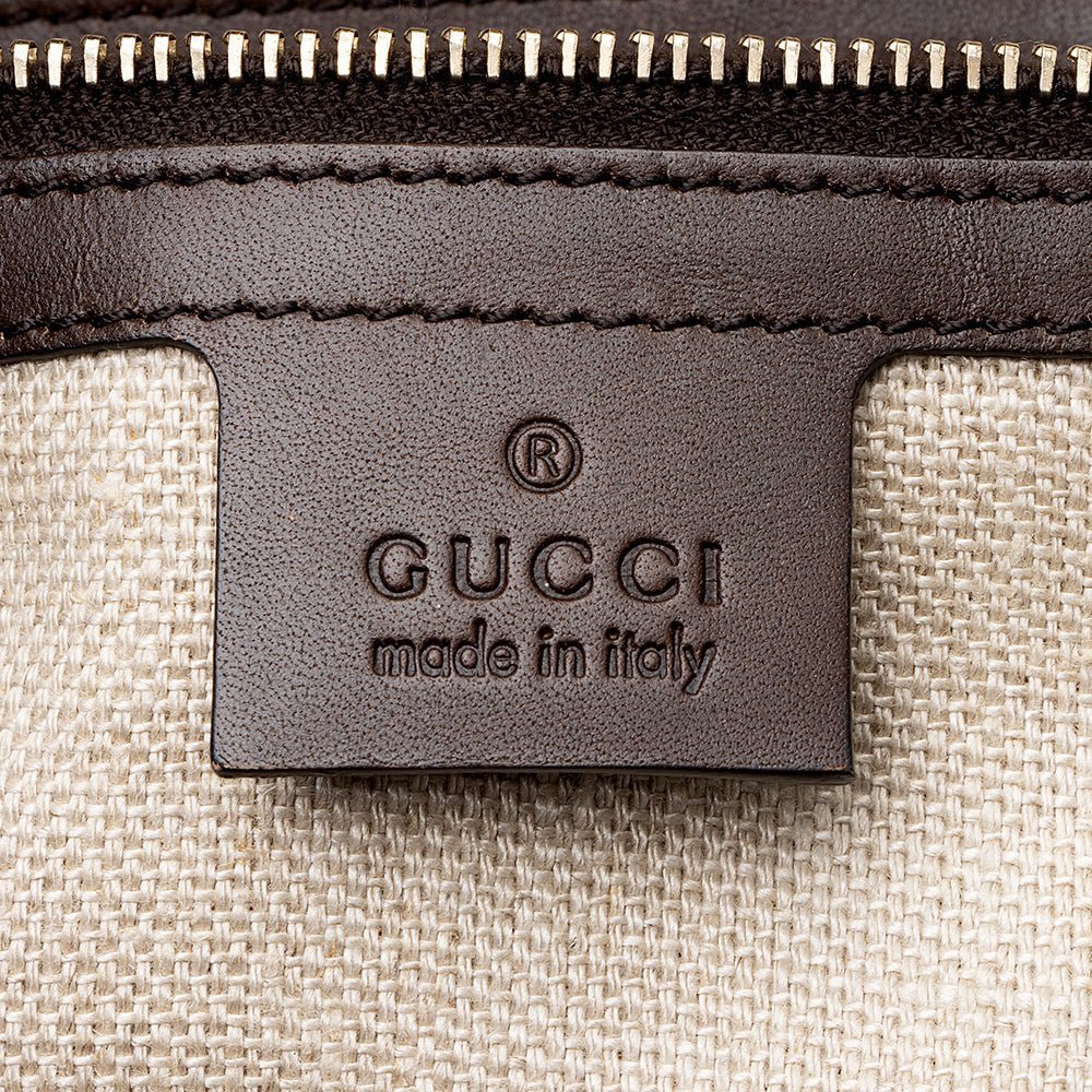 Gucci Canvas Leather Craft Tote - Image 9