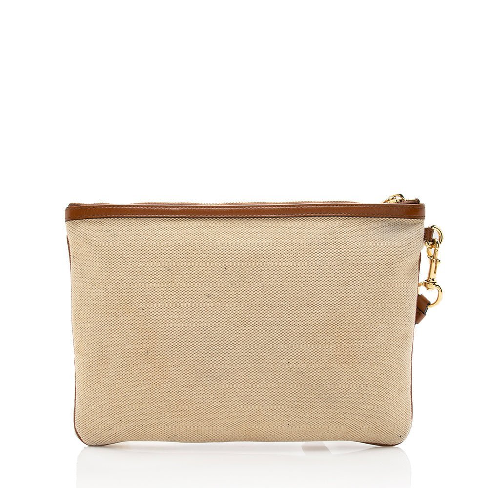 Gucci Canvas Vintage Web Wristlet - Image 3