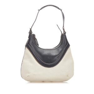 Gucci Crest Canvas Hobo Bag