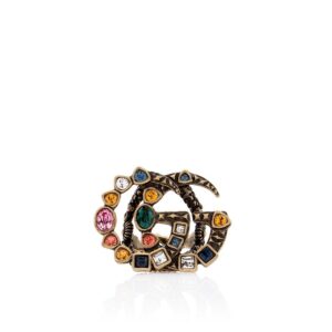 Gucci Crystal GG Ring - Size 6 1/2