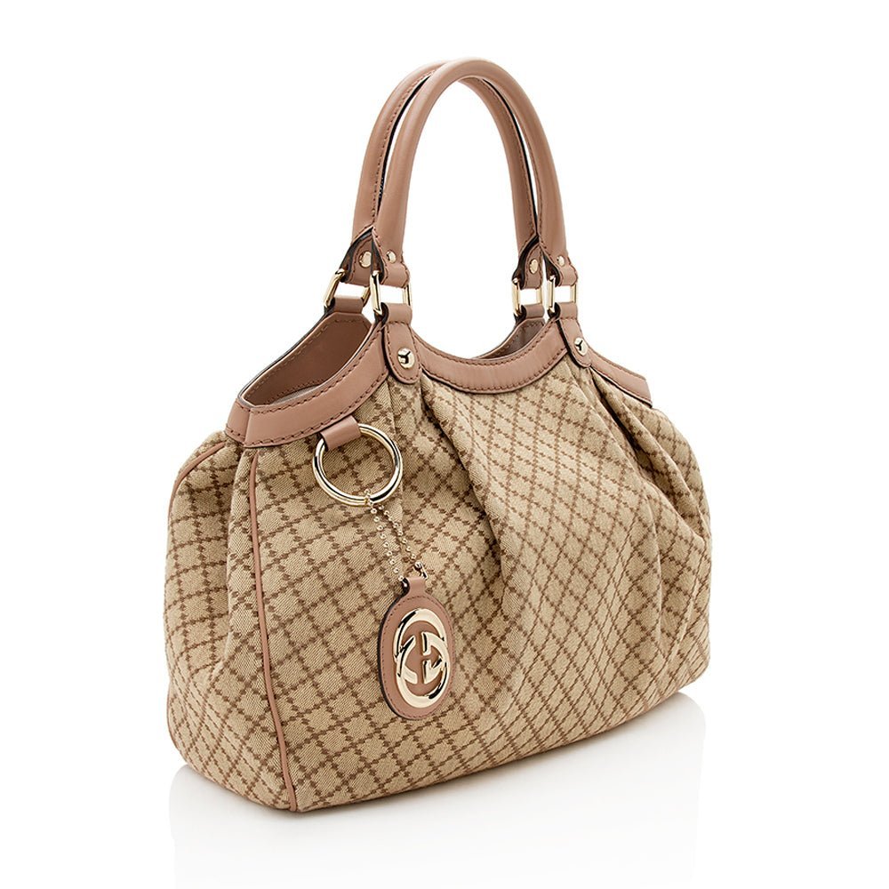Gucci Diamante Canvas Sukey Medium Tote - Image 2
