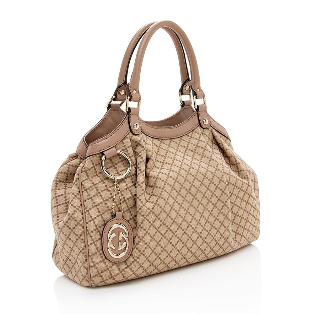 Gucci Diamante Canvas Sukey Medium Tote - Image 2