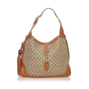 Gucci Diamante New Jackie Tassel Canvas Tote Bag