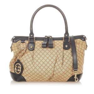 Gucci Diamante Sukey Canvas Satchel