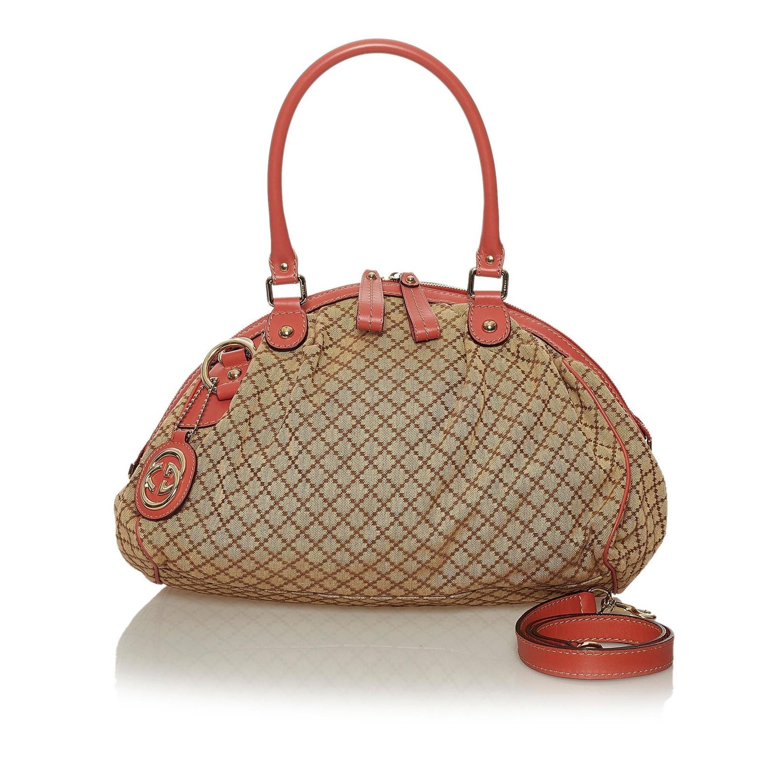 Gucci Diamante Sukey Canvas Satchel - Image 5