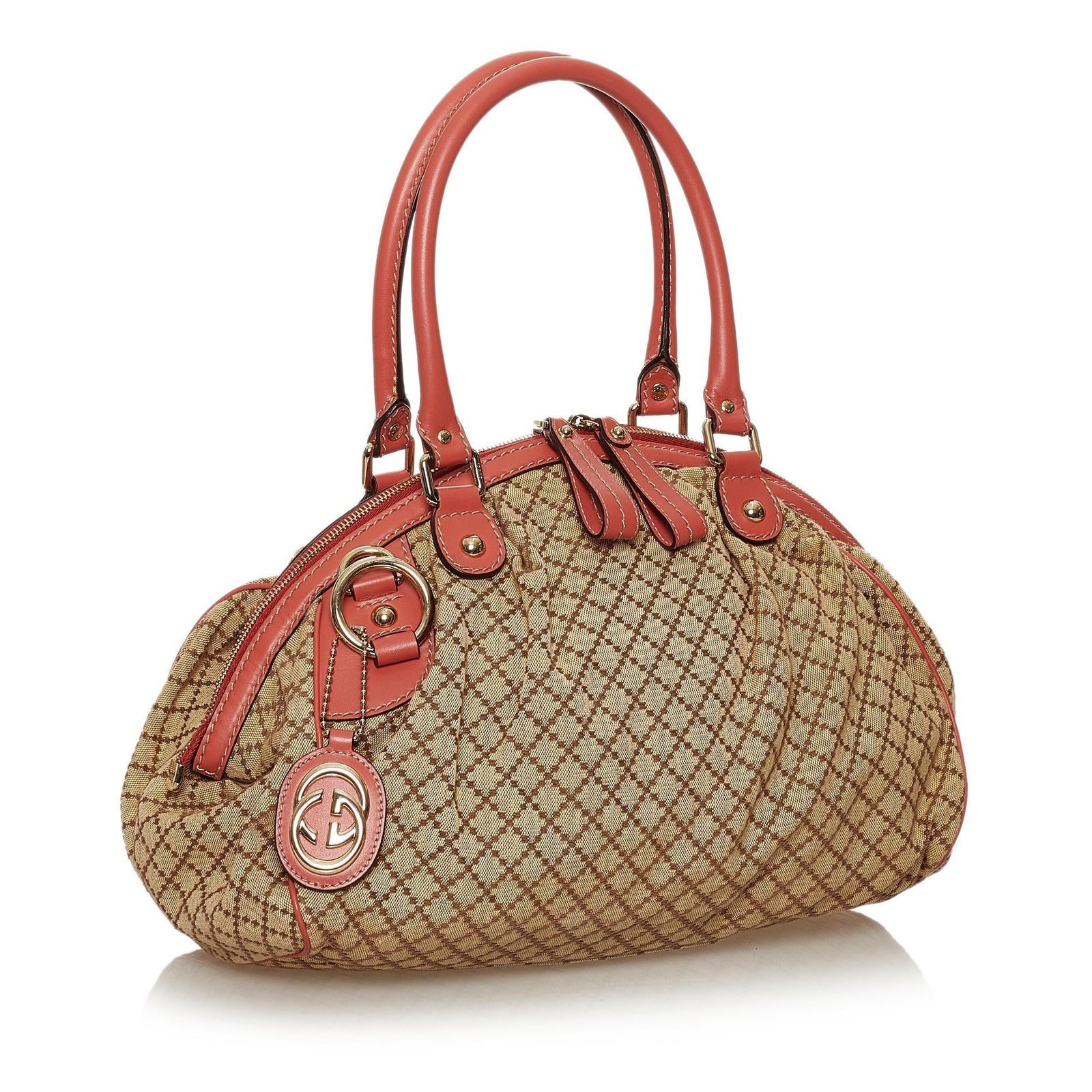 Gucci Diamante Sukey Canvas Satchel - Image 2