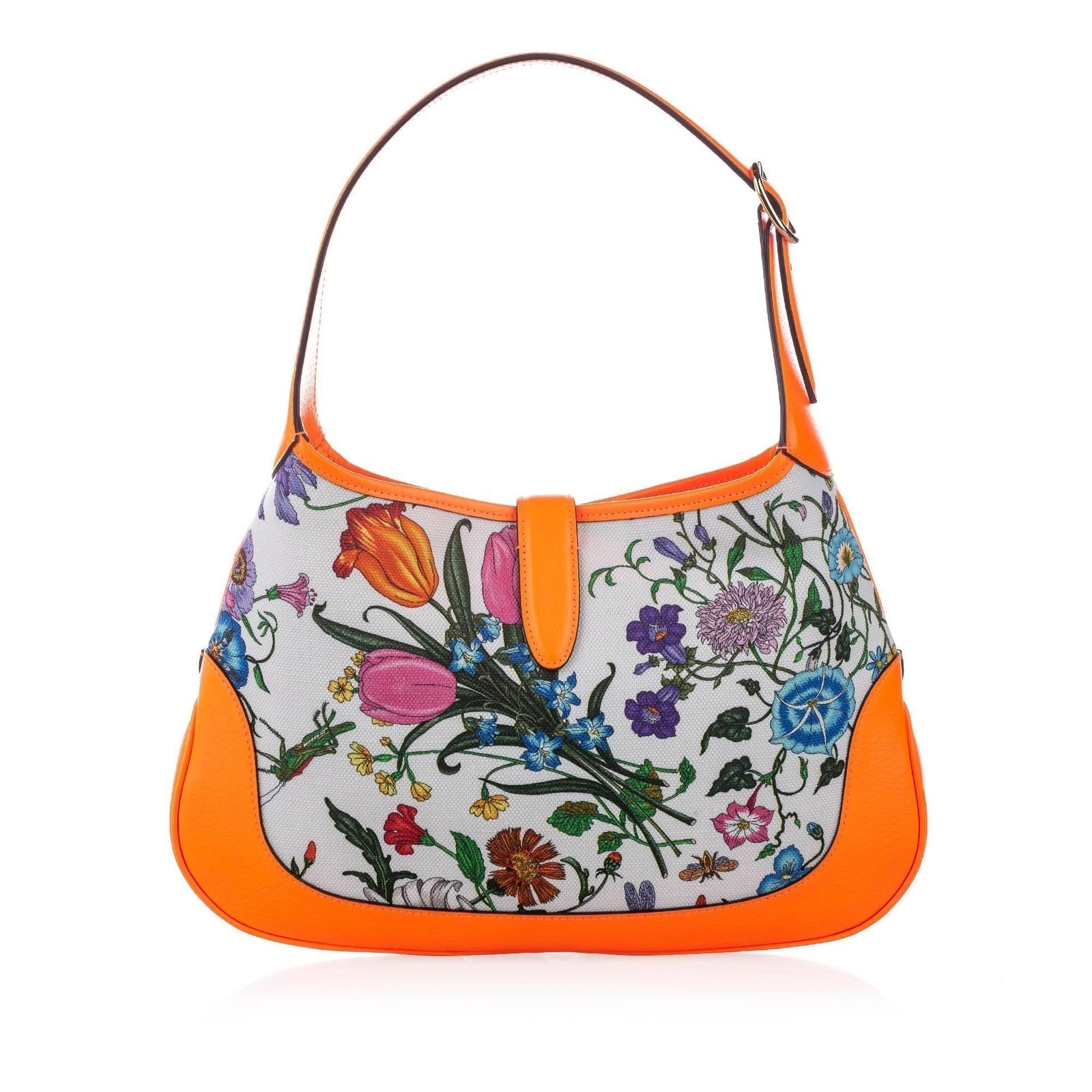 Gucci Flora New Jackie Canvas Shoulder Bag - Image 4