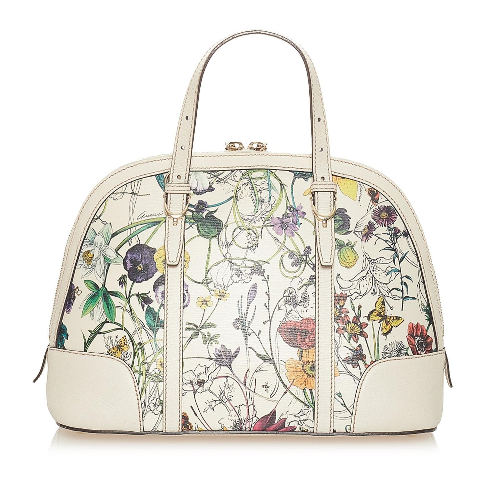Gucci Flora Nice Coated Canvas Satchel - Image 3