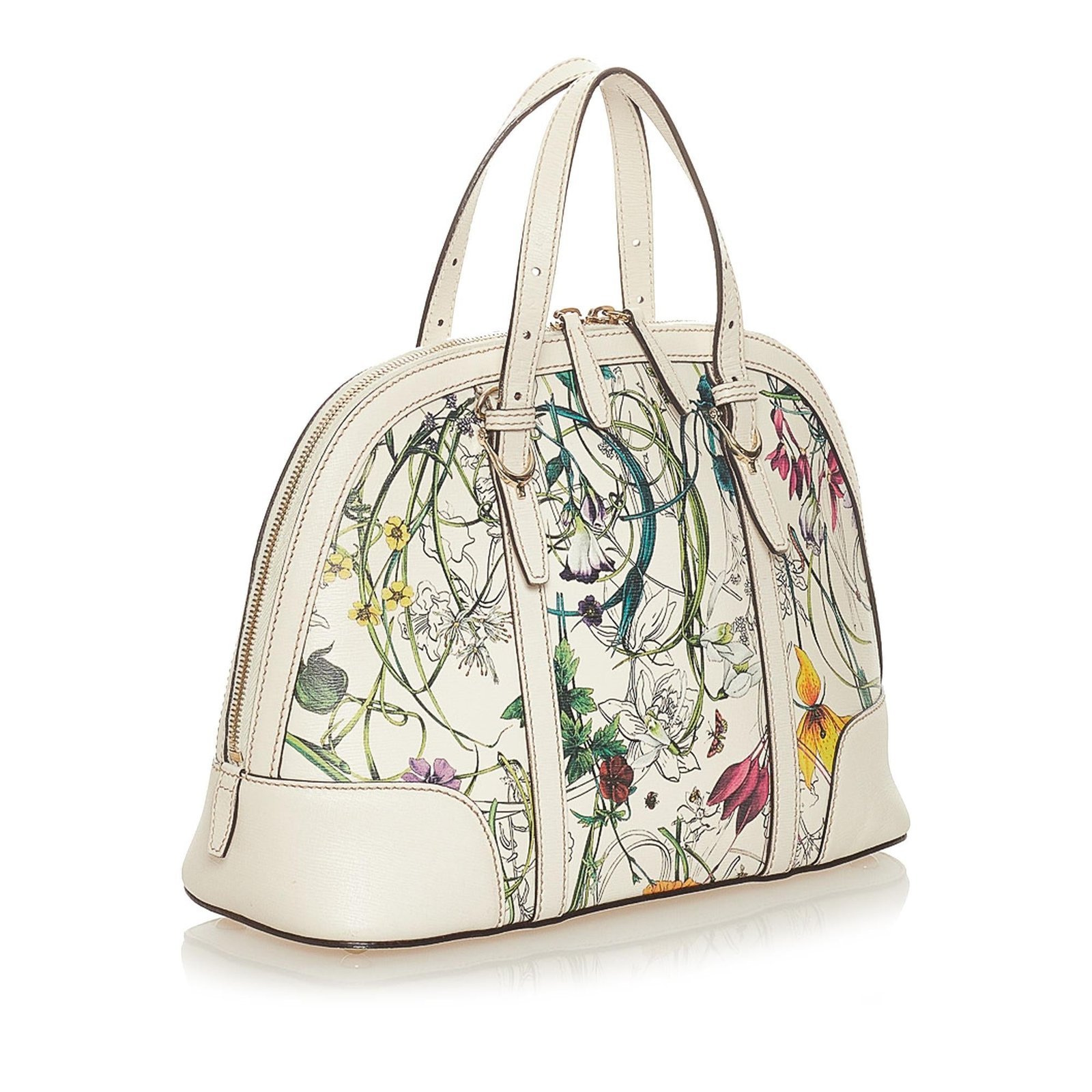 Gucci Flora Nice Coated Canvas Satchel - Image 2