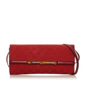 Gucci GG Canvas Bamboo Bar Crossbody Bag