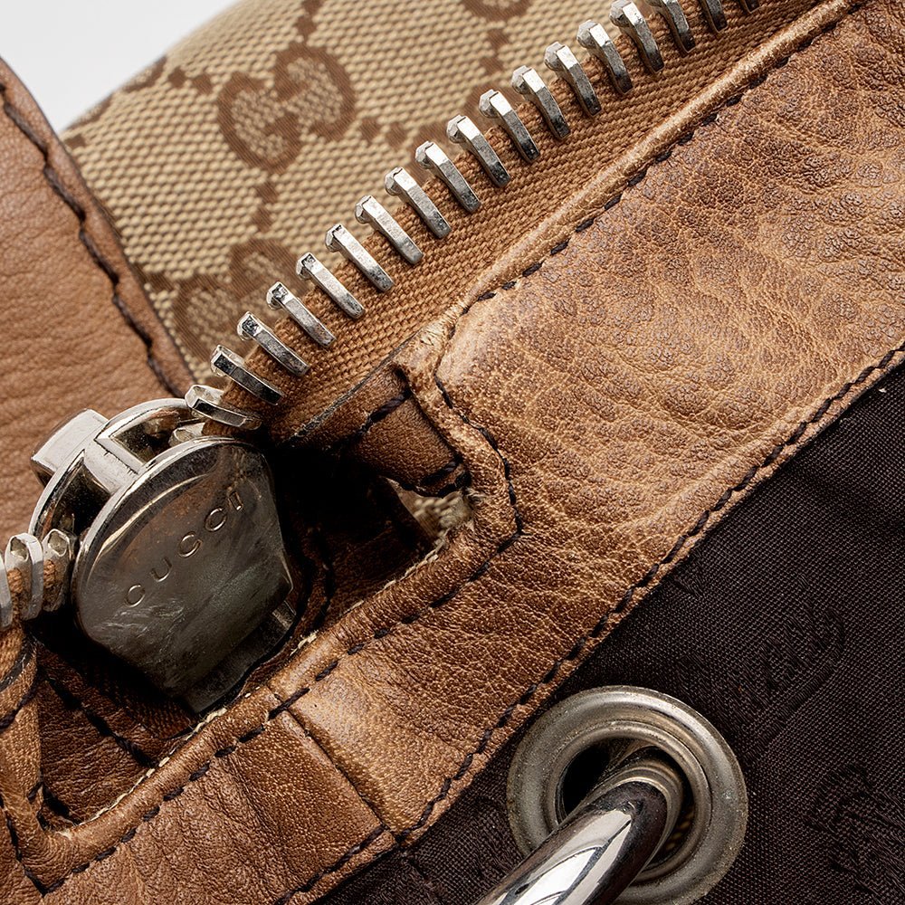 Gucci GG Canvas Bamboo Bar Large Tote - FINAL SALE - Image 10