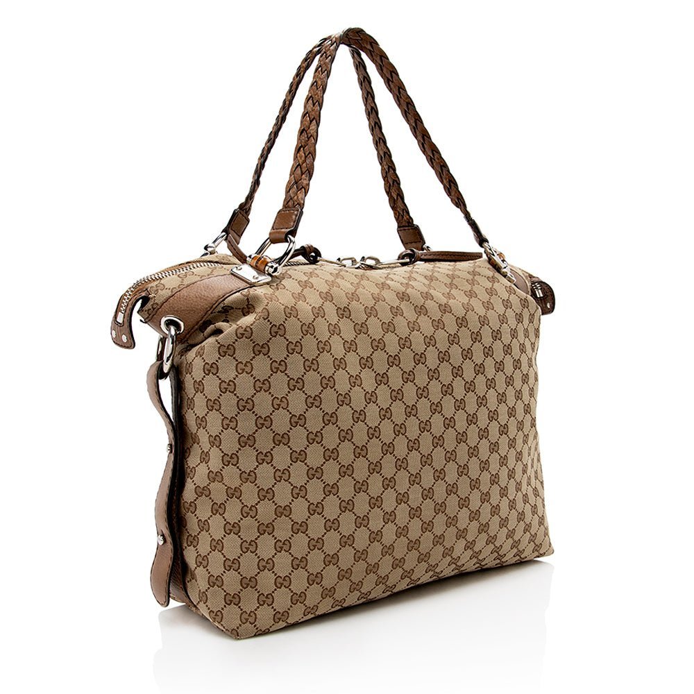 Gucci GG Canvas Bamboo Bar Large Tote - FINAL SALE - Image 2