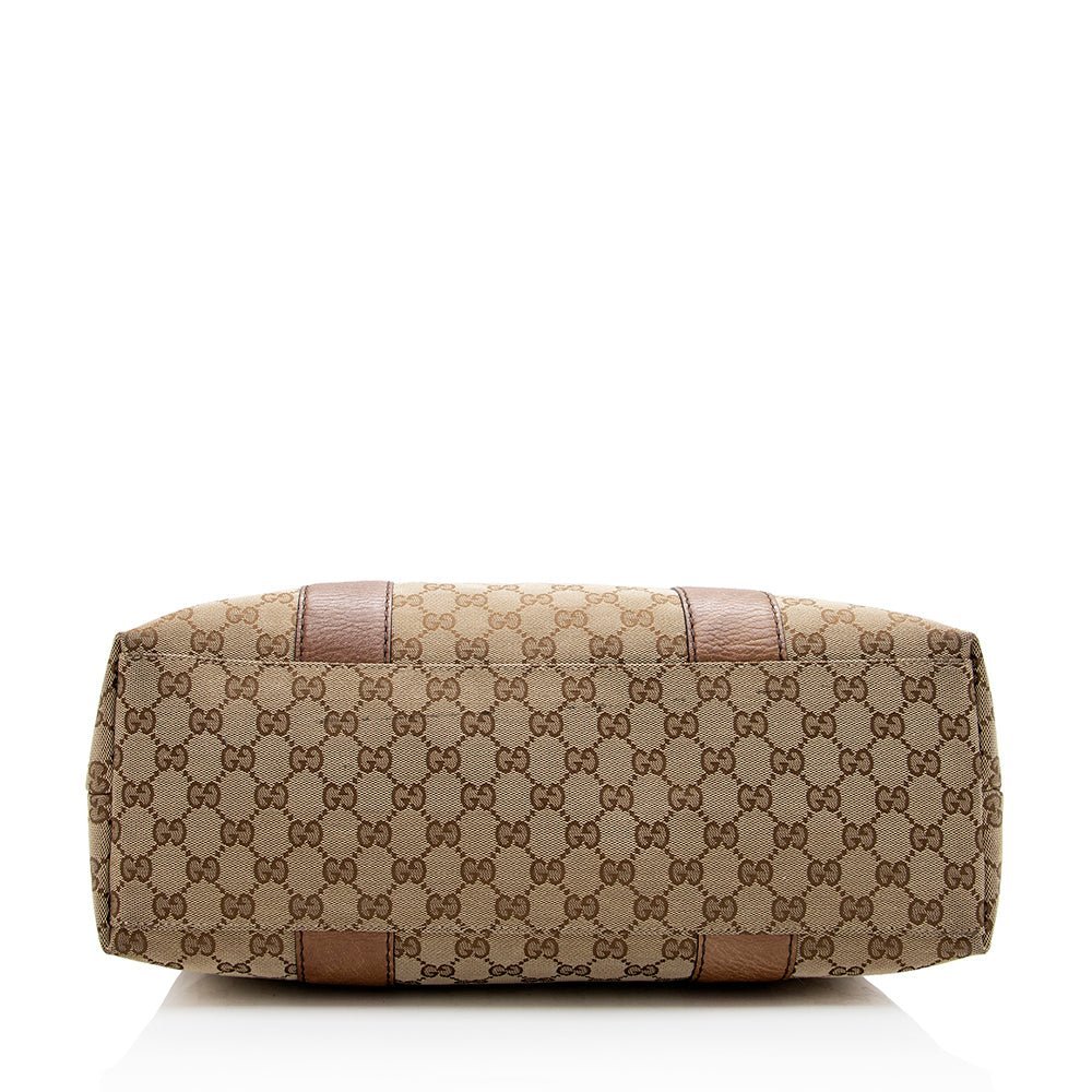 Gucci GG Canvas Bamboo Bar Medium Tote - FINAL SALE - Image 4