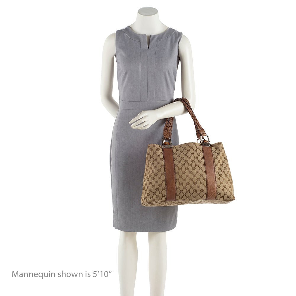 Gucci GG Canvas Bamboo Bar Medium Tote - FINAL SALE - Image 5