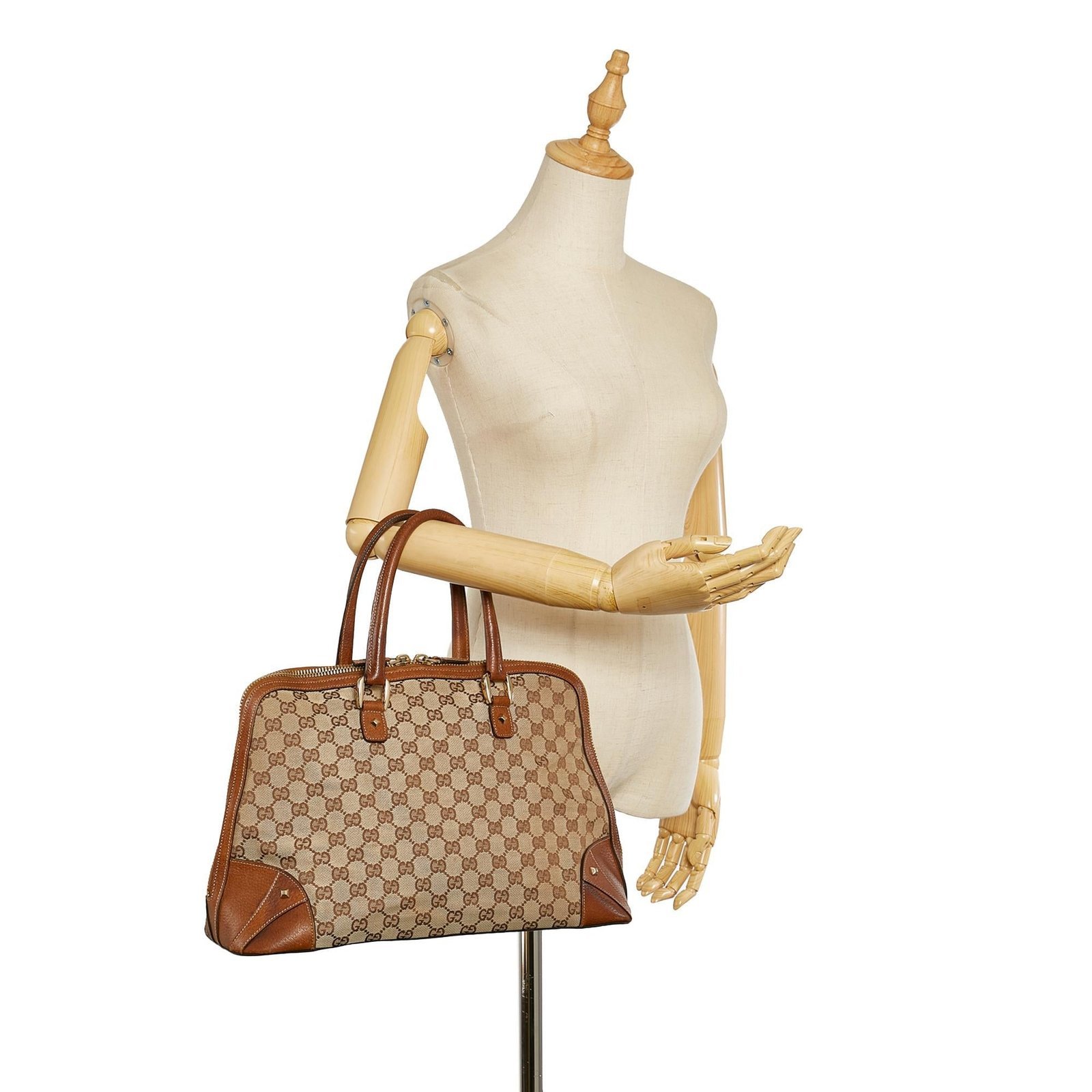 Gucci GG Canvas Dome Nail Handbag - Image 5