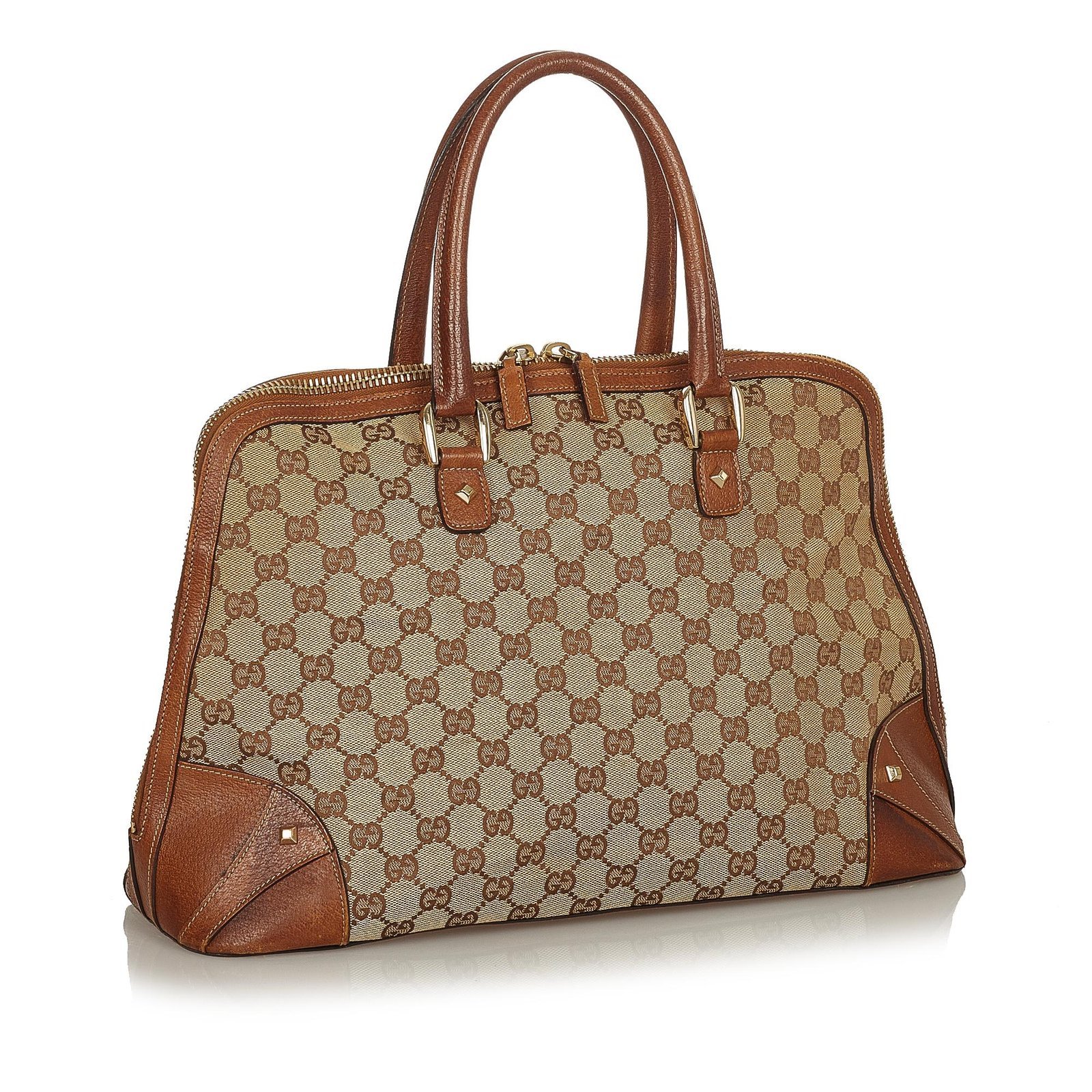 Gucci GG Canvas Dome Nail Handbag - Image 2