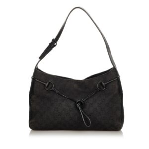 Gucci GG Canvas Horsebit Shoulder Bag