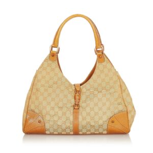 Gucci GG Canvas Nailhead Jackie Shoulder Bag