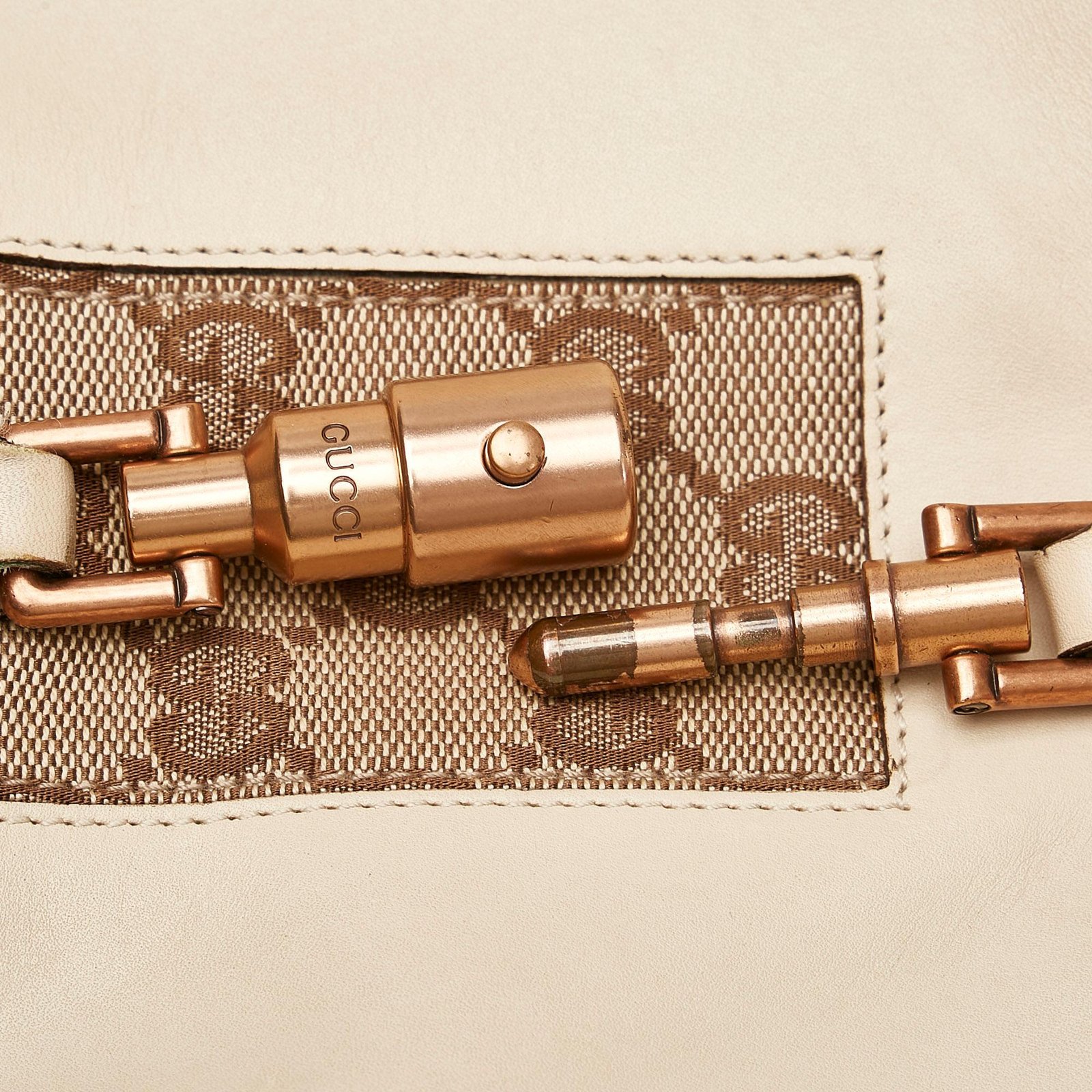 Gucci GG Canvas Nailhead Jackie Shoulder Bag - Image 9