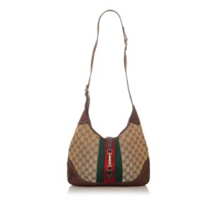Gucci GG Canvas Web Jackie Shoulder Bag