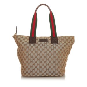 Gucci GG Canvas Web Tote Bag