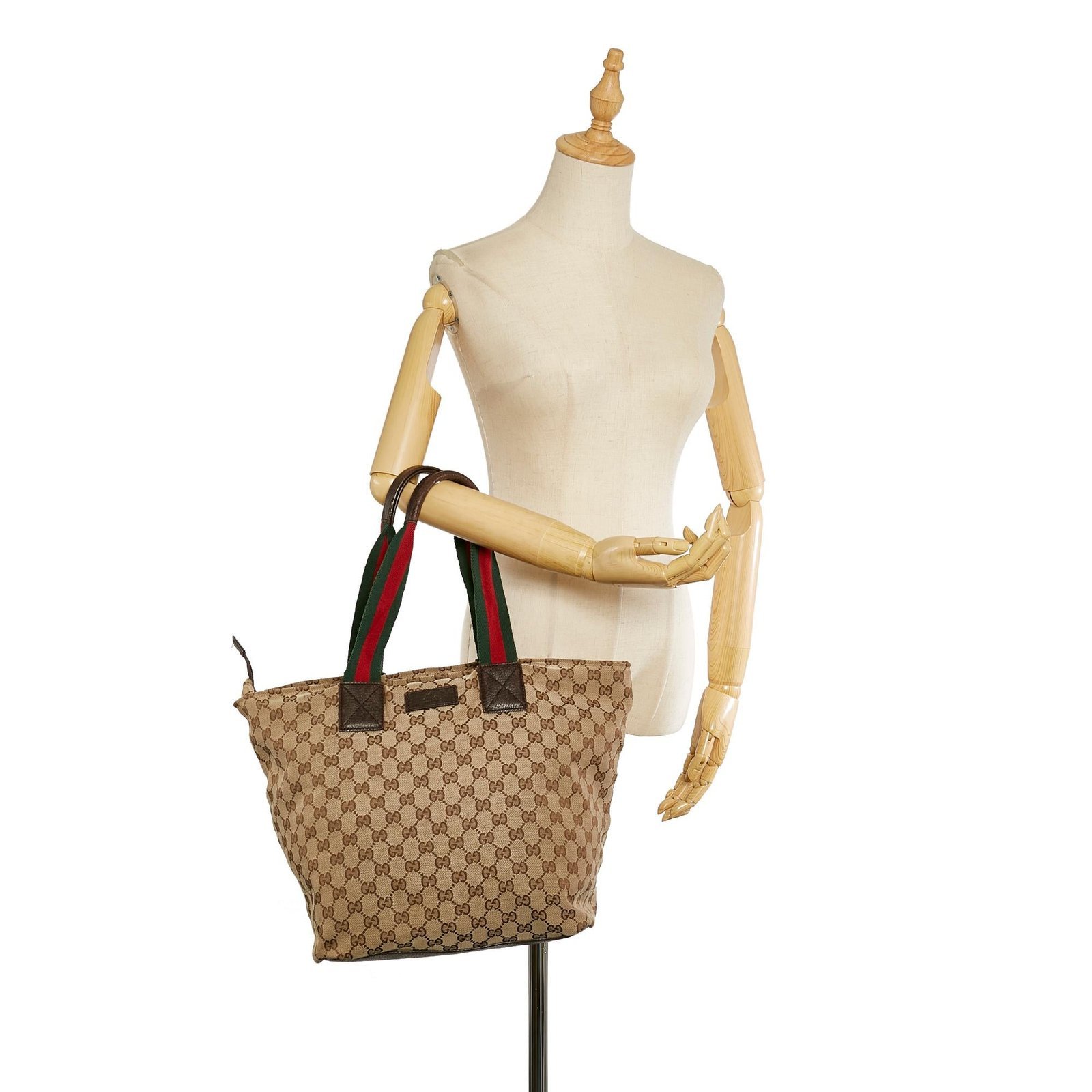 Gucci GG Canvas Web Tote Bag - Image 5