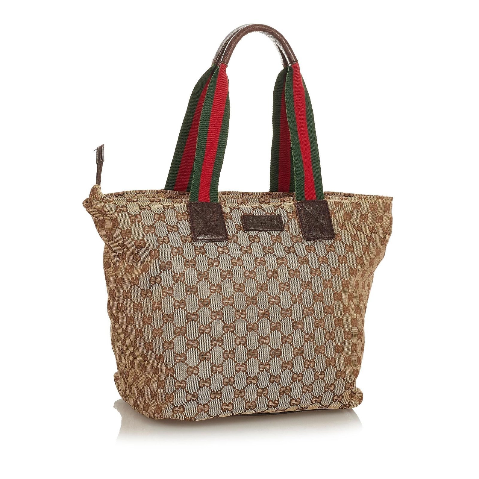 Gucci GG Canvas Web Tote Bag - Image 2