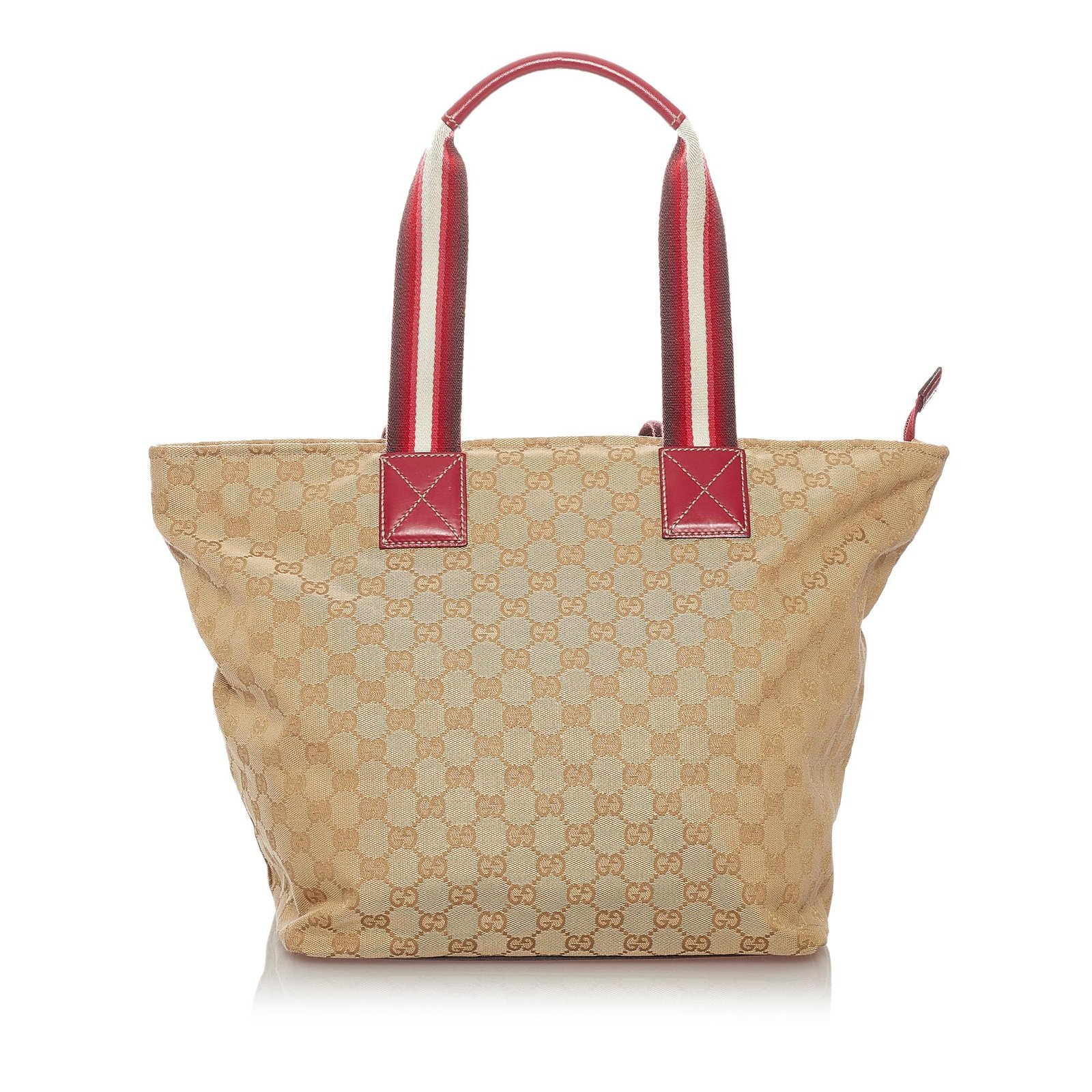 Gucci GG Canvas Web Tote Bag - Image 3