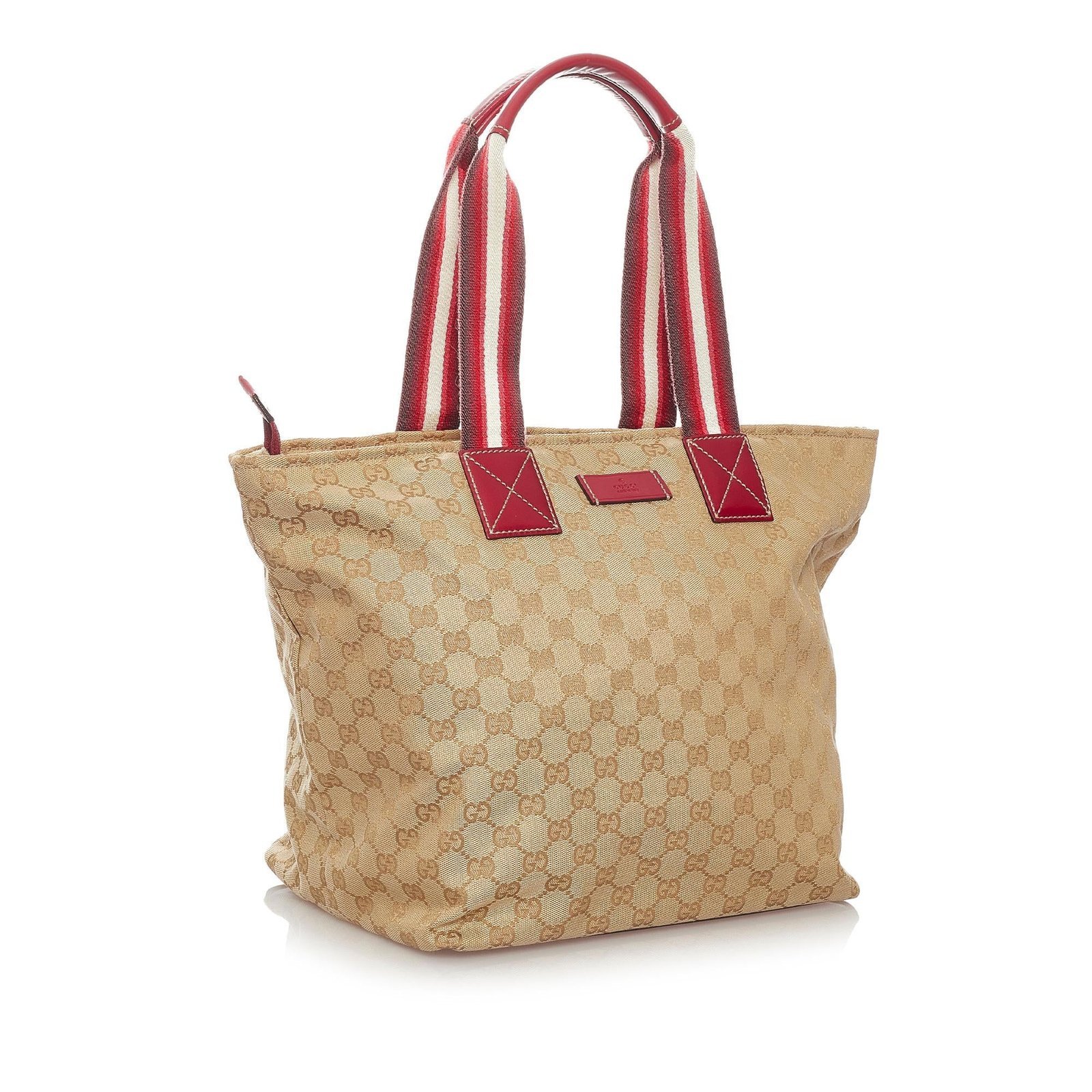 Gucci GG Canvas Web Tote Bag - Image 2