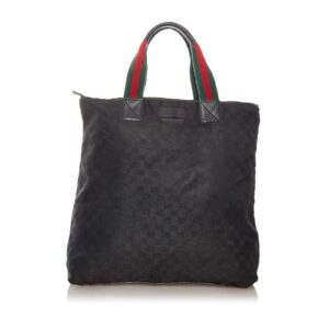 Gucci GG Canvas Web Tote Bag
