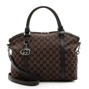 Gucci GG Denim Dome Satchel