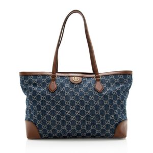 Gucci GG Denim Ophidia Medium Tote
