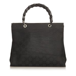Gucci GG Nylon Bamboo Tote Bag